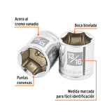 DADO CUADRO 3/8' HEXAGONAL STD 13/16'