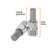DADO PUNTA HEXAGONAL DE 10 MM, CUADRO 3/8', TRUPER