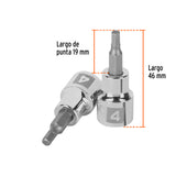 DADO 3/8' PUNTA HEXAGONAL METRICA 4MM