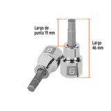 DADO 3/8' PUNTA HEXAGONAL METRICA 6MM