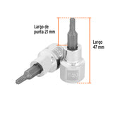 DADO CUADRO 3/8' PUNTA TORX T-20
