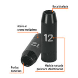 DADO LARGO CUADRO 1/2' DE IMPACTO 6 PUNTAS DE 12 MM, TRUPER
