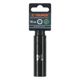 DADO IMPACTO, LARGO, 6 PUNTAS, CUADRO 1/2', MILIMÉTRICO 14MM