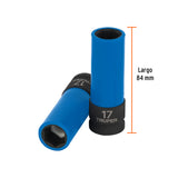 DADO LARGO IMPACTO PROT. PLAST. 17 MM, 6 PUNTAS, CUADRO 1/2'