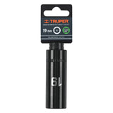 DADO IMPACTO, LARGO, 6 PUNTAS, CUADRO 1/2', MILIMÉTRICO 19MM