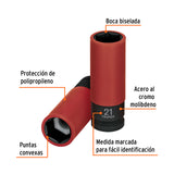 DADO LARGO IMPACTO PROT. PLAST. 21 MM, 6 PUNTAS, CUADRO 1/2'