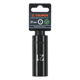 DADO IMPACTO, LARGO, 6 PUNTAS, CUADRO 1/2', MILIMÉTRICO 21MM