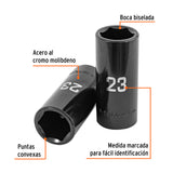 DADO LARGO IMPACTO DE 23 MM, 6 PUNTAS, CUADRO 1/2', TRUPER