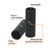 DADO IMPACTO LARGO CUADRO 1/2' HEX 3/4'