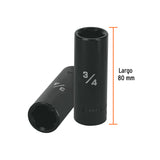 DADO IMPACTO LARGO CUADRO 1/2' HEX 3/4'