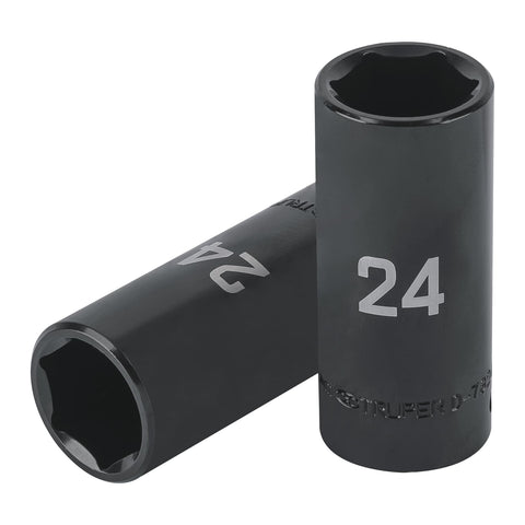 DADO LARGO IMPACTO DE 24 MM, 6 PUNTAS, CUADRO 1/2', TRUPER