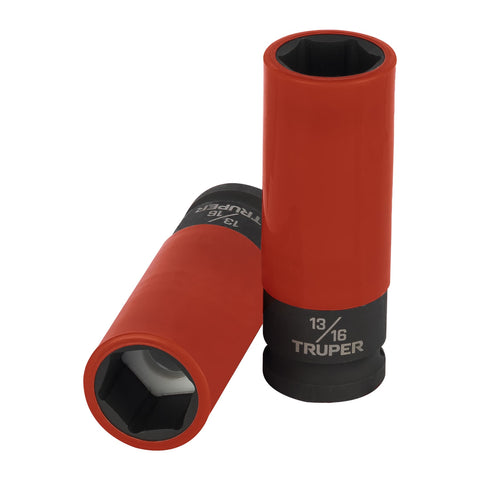 DADO LARGO IMPACTO PROT. PLAST. 13/16', 6 PUNTAS,CUADRO 1/2'