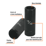 DADO IMPACTO LARGO CUADRO 1/2' HEX 13/16