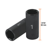 DADO LARGO IMPACTO DE 1', 6 PUNTAS, CUADRO 1/2', TRUPER