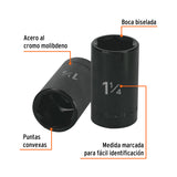 DADO LARGO IMPACTO DE 1-1/4', 6 PUNTAS, CUADRO 1/2', TRUPER