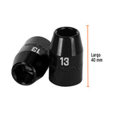 DADO DE IMPACTO, 6 PUNTAS, CUADRO 1/2', MILIMÉTRICO DE 13MM