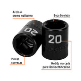 DADO CUADRO 1/2' DE IMPACTO 6 PUNTAS DE 20 MM, TRUPER