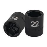 DADO DE IMPACTO DE 22 MM, 6 PUNTAS, CUADRO 1/2', TRUPER