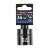 DADO DE IMPACTO DE 26 MM, 6 PUNTAS, CUADRO 1/2', TRUPER