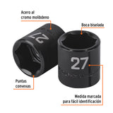 DADO DE IMPACTO DE 27 MM, 6 PUNTAS, CUADRO 1/2', TRUPER