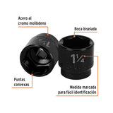 DADO DE IMPACTO DE 1-1/4', 6 PUNTAS, CUADRO 1/2', TRUPER