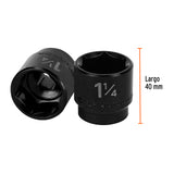 DADO DE IMPACTO DE 1-1/4', 6 PUNTAS, CUADRO 1/2', TRUPER