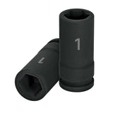 DADO LARGO DE IMPACTO DE 1', 6 PUNTAS, CUADRO 3/4', TRUPER