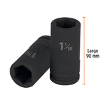 DADO LARGO DE IMPACTO DE 1-1/16', 6 PUNTAS, CUADRO 3/4'
