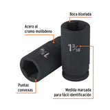 DADO LARGO DE IMPACTO DE 1-3/16', 6 PUNTAS, CUADRO 3/4'