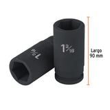 DADO LARGO DE IMPACTO DE 1-3/16', 6 PUNTAS, CUADRO 3/4'