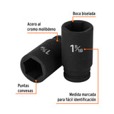 DADO IMPACTO, LARGO, 6 PUNTAS, CUADRO 3/4',STANDARD, 1-5/16'