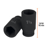 DADO LARGO DE IMPACTO DE 1-3/8', 6 PUNTAS, CUADRO 3/4'