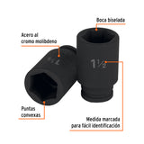 DADO IMPACTO, LARGO, 6 PUNTAS, CUADRO 3/4',STANDARD, 1-1/2'