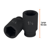 DADO IMPACTO, LARGO, 6 PUNTAS, CUADRO 3/4',STANDARD, 1-1/2'