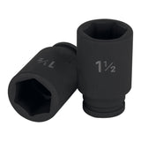 DADO IMPACTO, LARGO, 6 PUNTAS, CUADRO 3/4',STANDARD, 1-1/2'