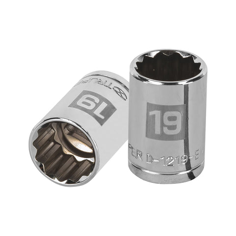 DADO CUADRO 1/2' ESTRIADO METRICO 19MM