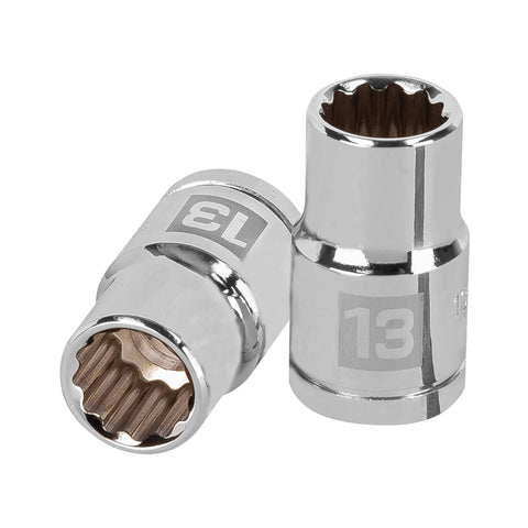 DADO CUADRO 1/2' ESTRIADO METRICO 13MM