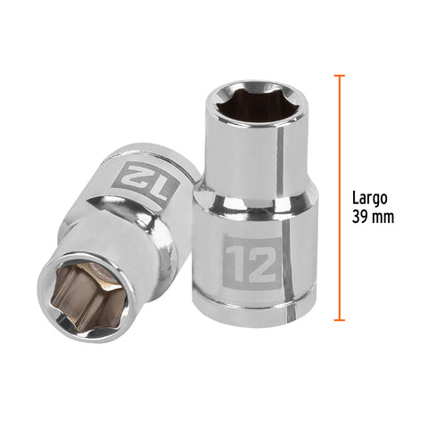DADO CUADRO 1/2' HEXAGONAL 12MM