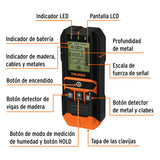 DETECTOR MULTIMATERIALES ATRAS DE MUROS PROFUNDIDAD MAX 12CM