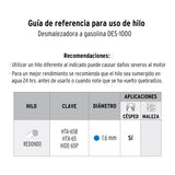 DESBROZADORA ELÉCTRICA 1000 W, 15' DE CORTE MANGO 'D'