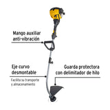 DESBROZADORA A GASOLINA, 25CC,17'DE CORTE,MANGO CURVO,PRETUL