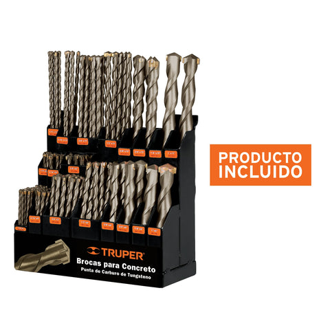EXHIBIDOR DESPACHADOR CON BROCAS PARA CONCRETO, TRUPER
