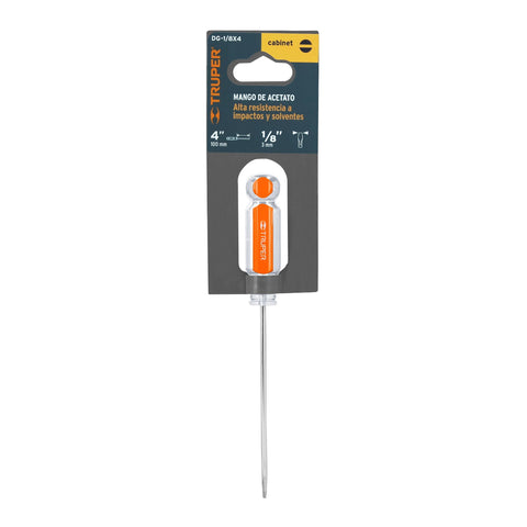 DESARMADOR PLANO TIPO CABINET 1/8' X 4'