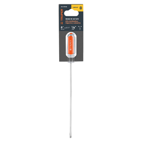 DESARMADOR PLANO TIPO CABINET 1/8' X 6'