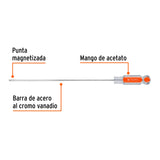 DESARMADOR PLANO TIPO CABINET 1/8' X 8'