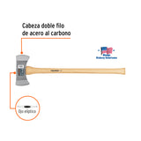 HACHA DOBLE MICHIGAN DE 3-1/2LBS C/MANGO