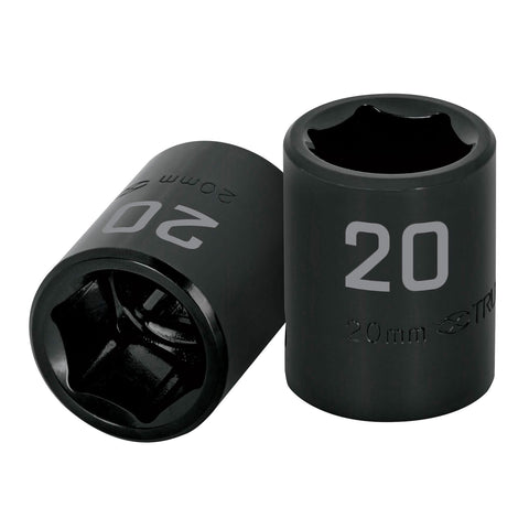 DADO DE IMPACTO, 6 PUNTAS, CUADRO 1/2', MILIMÉTRICO DE 12MM