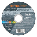 DISCO TIPO 1 PARA CORTE MULTIPROPÓSITO LÍNEA SABLE 4-1/2'