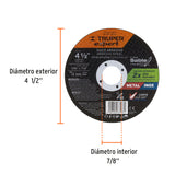 DISCO TIPO 41 CORTE METLA LINEA SABLE 4-1/2"