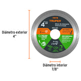 DISCO DIAMANTE CONTINUO 4' USO GENERAL